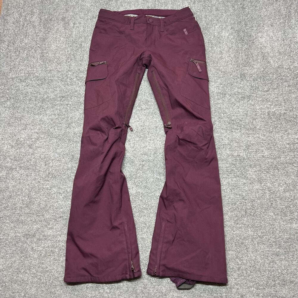 Burton Snow Pants Womens XS Purple Living Lining Cargo Bootcut Ski Snowboard
